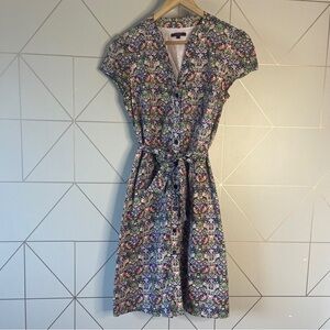 Liberty of London Strawberry Thief Tana Lawn Cap Sleeve Tie Waist Dress